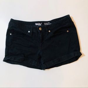 Cuffed Mossimo Black Jean Shorts